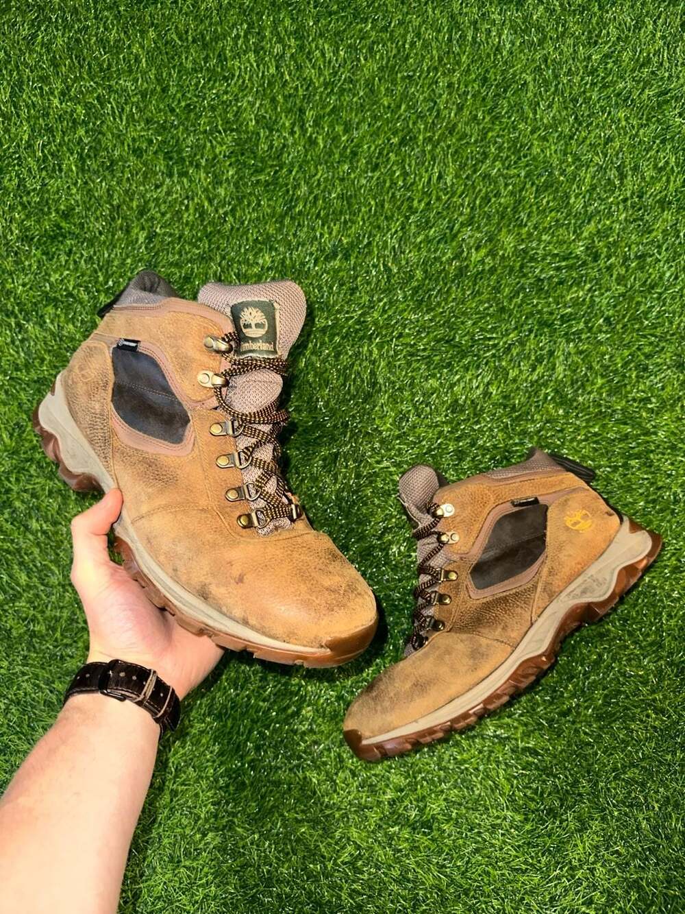 Timberland Hiking Boots Brown Leather size 12